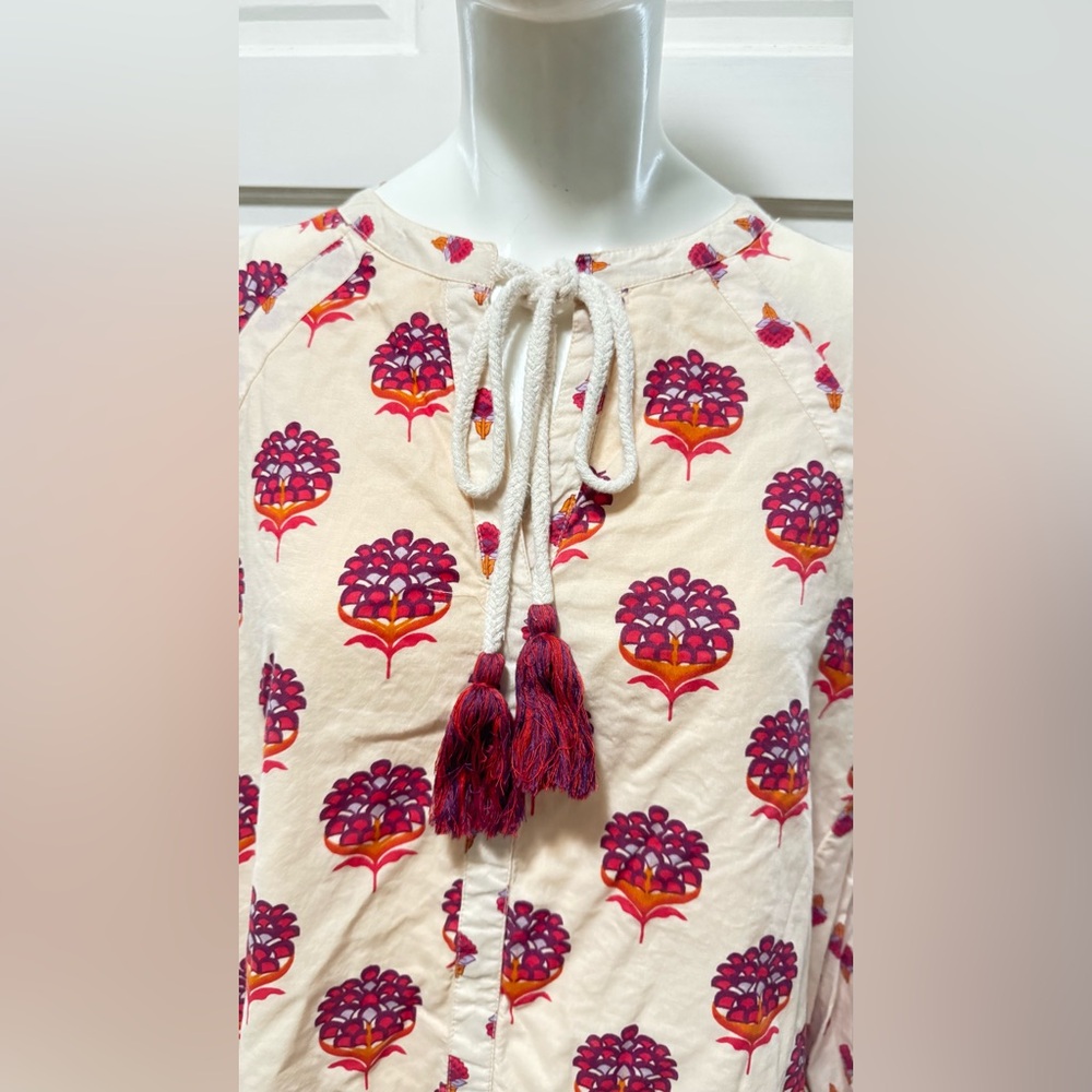 Avec Les Filles Women's Cotton Mixed-Print Mini Dress - Sunset Mul size 4. P-24 - Picture 12 of 16